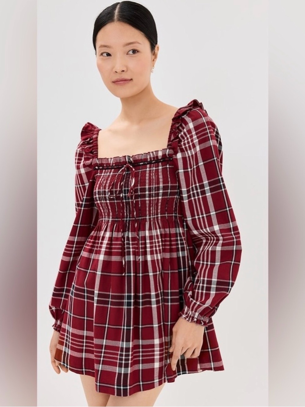 Hill House The Long Sleeve Scarlett Mini Nap Dress Small